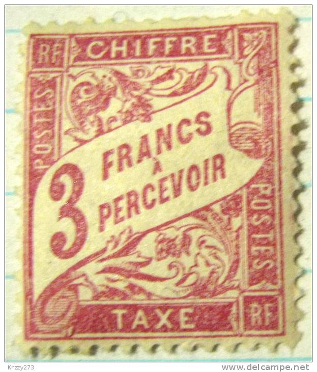 France 1884 Postage Due 3f - Mint Hinged - 1859-1959 Mint/hinged