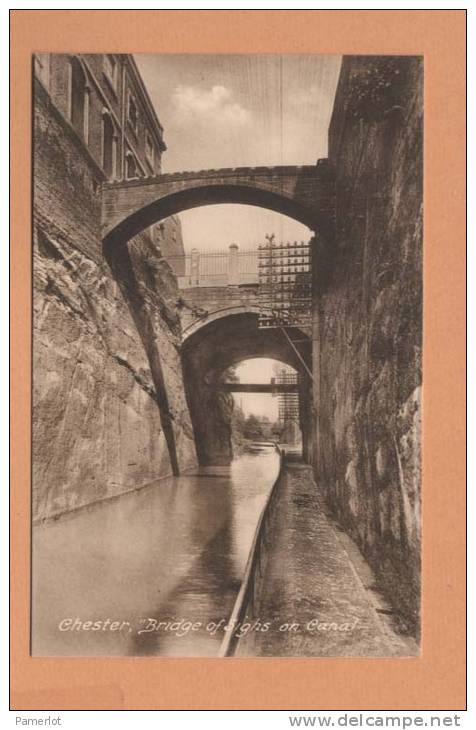 England Chester ( Bridge Of Sights On Canal ) Real Photograph Photo Postcard Carte Postale CPA - Chester