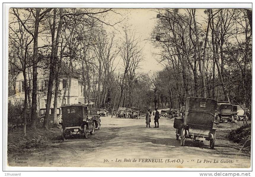 Carte Postale Ancienne Verneuil Sur Seine - Le Père La Galette - Restaurant - Verneuil Sur Seine