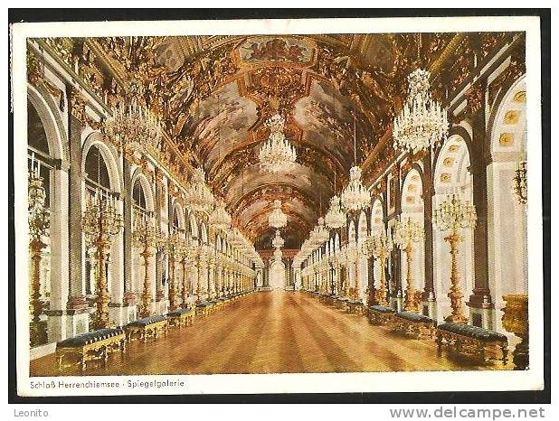 Schloss Herrenchiemsee Spiegelgalerie Prien Stempel ! 1955 - Chiemgauer Alpen