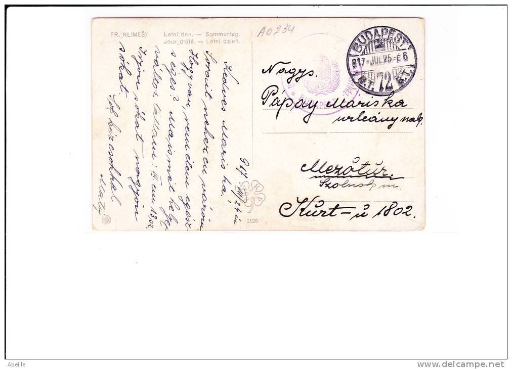 A0234   CP  1925 - Poststempel (Marcophilie)