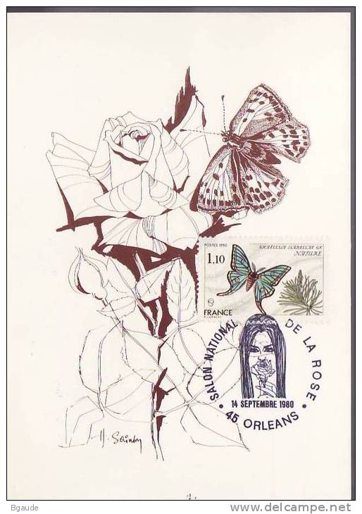 FRANCE CARTE MAXIMUM NUM.YVERT 2089 FAUNE INSECTE PAPILLON - 1980-1989