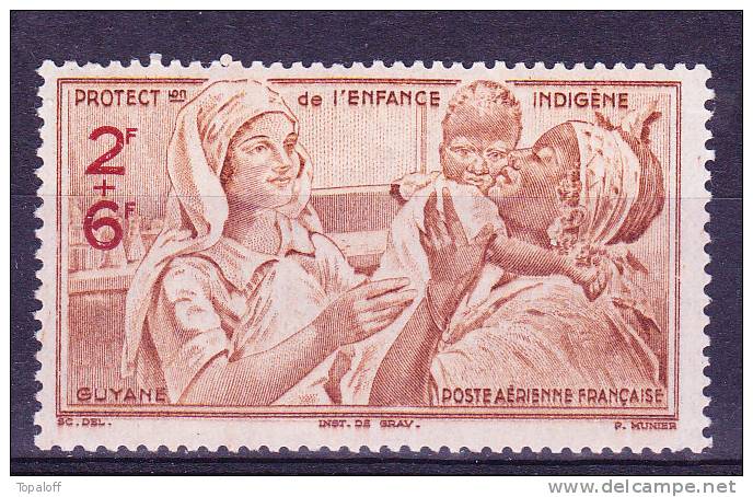 GUYANE PA N°23 Neuf Charniere - Unused Stamps