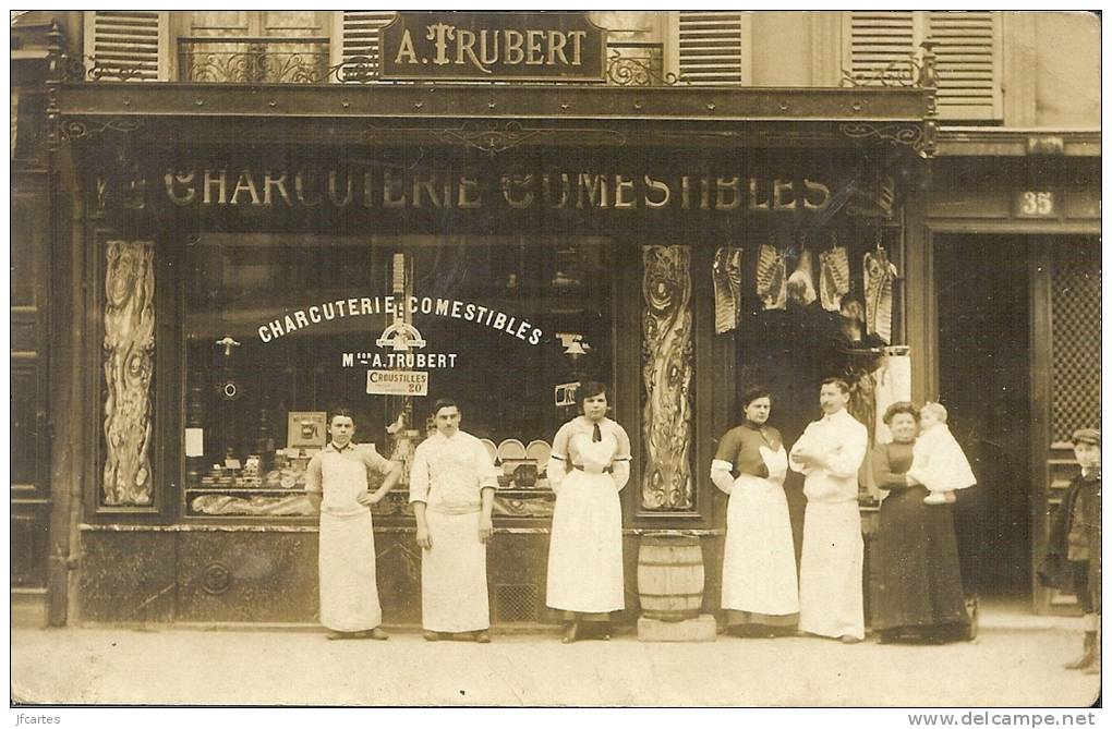 75 - PARIS 15è - Carte Photo De La Charcuterie A.TRUBERT (35 Rue Lecourbe) - District 15