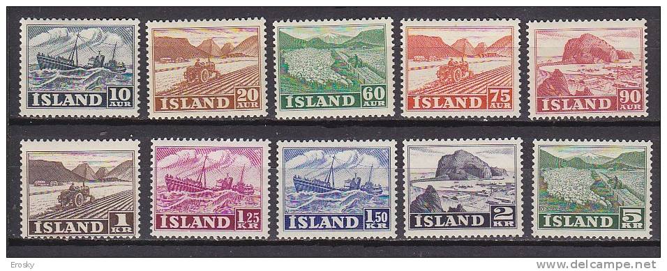Q1186 - ISLANDE ICELAND Yv N°224/33 ** ACTIVITéS - Unused Stamps