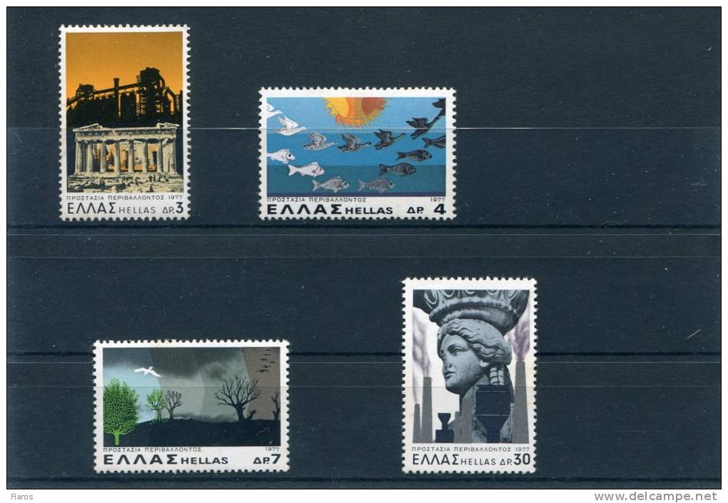 1977-Greece- "Environment Protection"- Complete Set MNH - Unused Stamps