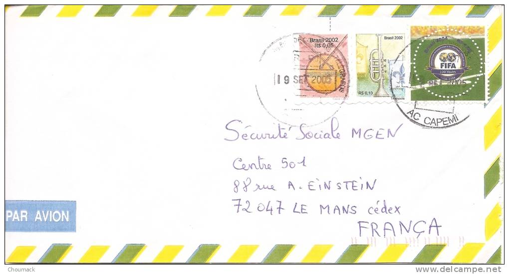 LETTRE BRESIL  2005 - Usati