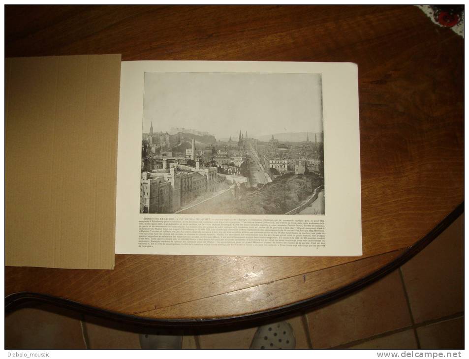 EDIMBOURG Et Le MONUMENT De WALTER SCOTT : Photogravure De 109 Ans D'âge... Envoi  Monde Entier , Voir Annonce 150313760 - Places