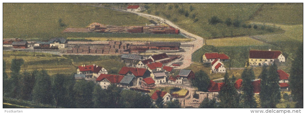 ALTE POSTKARTE BIRKFELD STEIERMARK PANORAMA Austria Österreich Bahnhof Zug Waggons Station Gare Ansichtskarte Postcard - Birkfeld