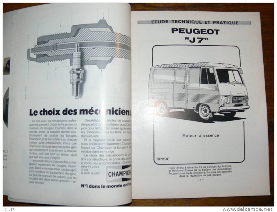 REVUE TECHNIQUE AUTOMOBILE N 358 PEUGEOT J7 ESSENCE SIMCA 1100 TOUS MODELES DEPUIS 1975 EDITE 1976 - Auto