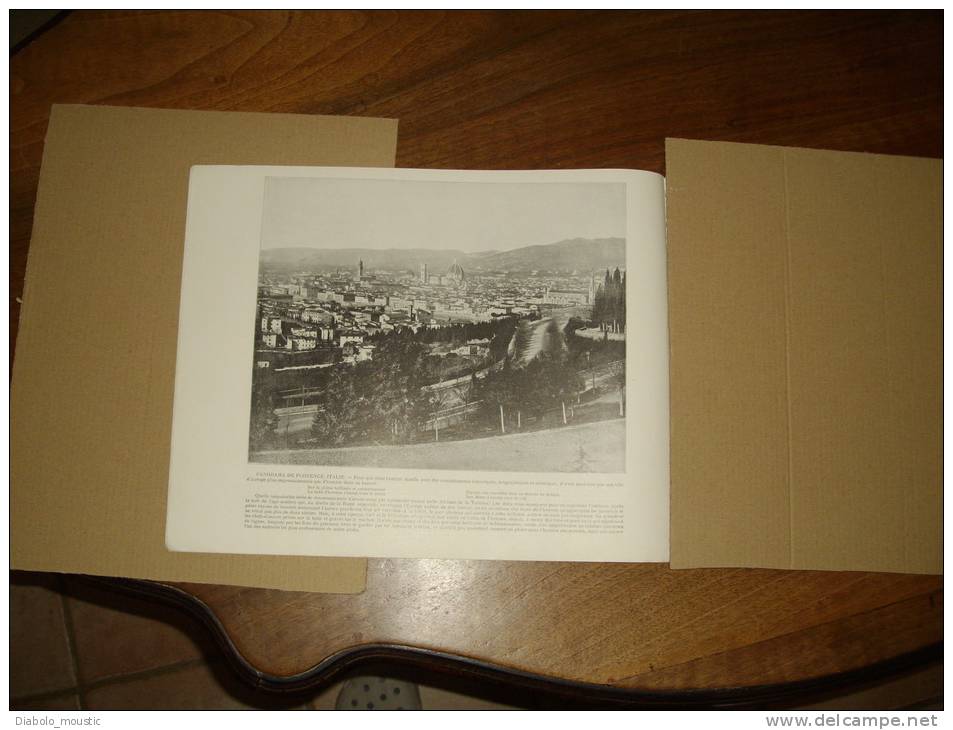 PANORAMA De FLORENCE.  ITALIE  Avec Descriptif...photogravure De 109 Ans D'âge... Envoi  , Voir Annonce 150313760 - Luoghi