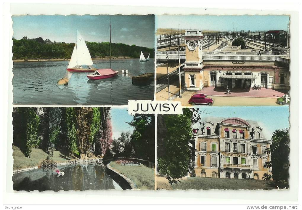 CPSM JUVISY(91)écrite-multivues-14x9cm - Juvisy-sur-Orge