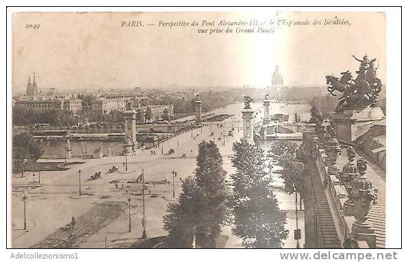 66349)cartolina Illustratoria Parigi - Ponte Alessandro III° E Panorama - Ile-de-France