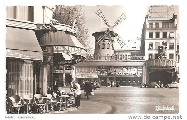 66353)cartolina Illustratoria Parigi - Moulin Rouge - Ile-de-France