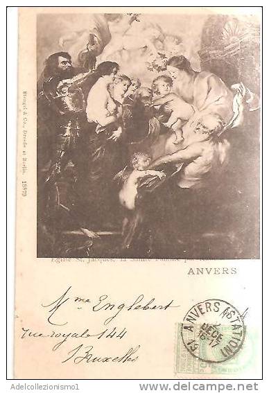 66382)cartolina Illustratoria Anvers - Quadro Di Dresde - Altri & Non Classificati