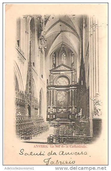 66383)cartolina Illustratoria Anvers - La Nef De La Cathedrale - Altri & Non Classificati