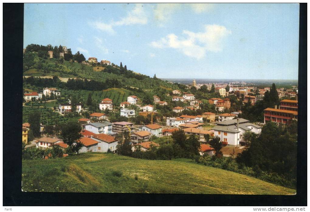 T0339 CARTOLINA ILLUSTRATA TREVISO CONEGLIANO PANORAMA DAL PARCO ROCCA  FG. V. - Treviso