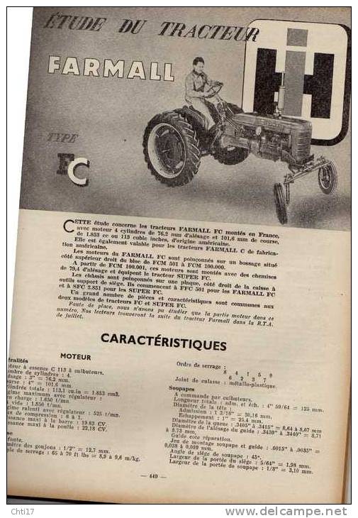 REVUE TECHNIQUE AUTOMOBILE N 98 FORD ZEPHYR ET CONSUL / TRACTEUR FARMALL FC   EDITE JUIN  1954 - Auto