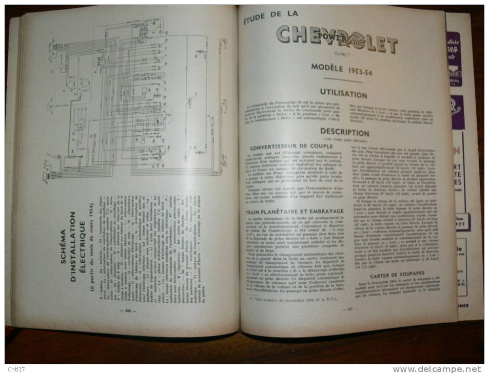 REVUE TECHNIQUE AUTOMOBILE N 104  FIAT 1100 ET CHEVROLET POWERGLIDE  EDITE  DECEMBRE1954 - Auto