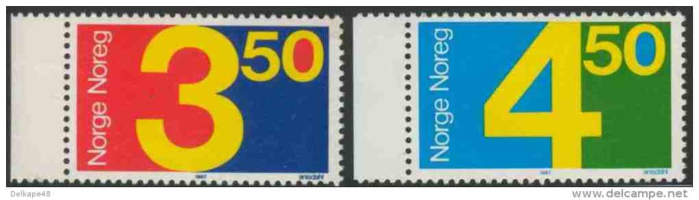 Norway Norge Norwegen 1987 Mi 961 /2 YT 917 /8 ** Numeral / Ziffernzeichnung / Numéros De Dessin / Cijfers : 3.50 - Neufs