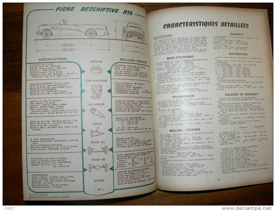 REVUE TECHNIQUE AUTOMOBILE N 110 BUICK V8 DE 1953 A 1955 / EVOLUTION DES 4 CV RENAULT 1950/1955    T EDITE  JUIN 1955 - Auto