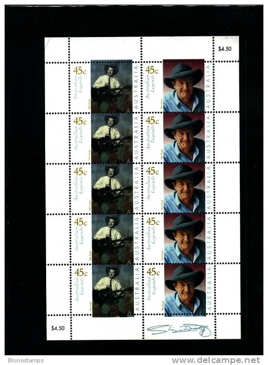 AUSTRALIA - 2001  SLIM DUSTY  SHEETLET  MINT NH - Fogli Completi