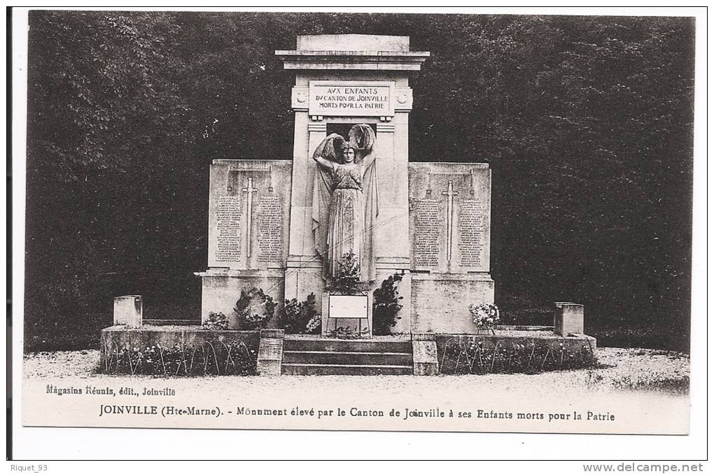 JOINVILLE - Monument élevé Par Le Canton De Jonville à Ses Enfants Morts Pour La Patrie - Joinville