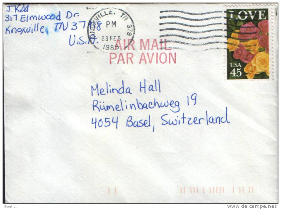 USA-Envelope Circulated In 1988 - 1981-00