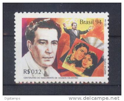 Brasil 1994 YT2193 ** Centenario De Vicente Celestino. Celebridades, Musica, Cantante, Industria Discografica. - Unused Stamps