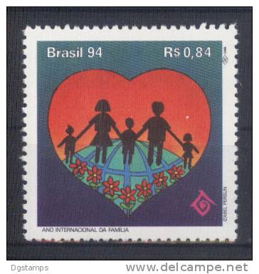 Brasil 1994 YT2197 ** Año Internacional De La Familia. Familia Sobre Globo Terraqueo Dentro De Un Corazon. - Neufs