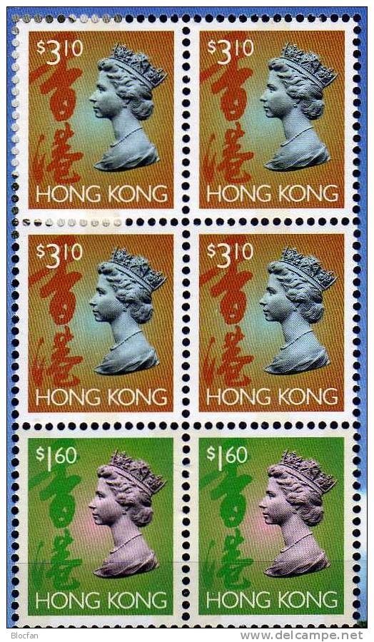 Exposition Bloc 1997 HONG KONG Hongkong 772,774 ZD+Block  50 ** 18€ Expo Hauptpost Der Stadt Stamp On Stamp Of HONG KONG - Blocks & Kleinbögen