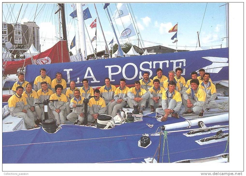 CP, Voile, L´équipage Du Maxi-Yacht "La Poste", Vierge - Sailing