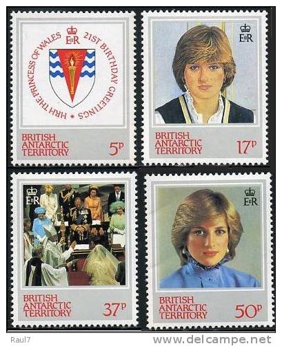 British Antarctic Territory - B.A.T. - 1982 21 Ann Lady Diana // 4v Neufs // Mnh - Unused Stamps