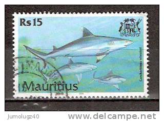 Timbre Maurice 2000 Y&T N°956 (1). Oblitéré. Requin. Rs15. Cote 2.50 € - Maurice (1968-...)