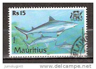 Timbre Maurice 2000 Y&T N°956 (2). Oblitéré. Requin. Rs15. Cote 2.50 € - Maurice (1968-...)