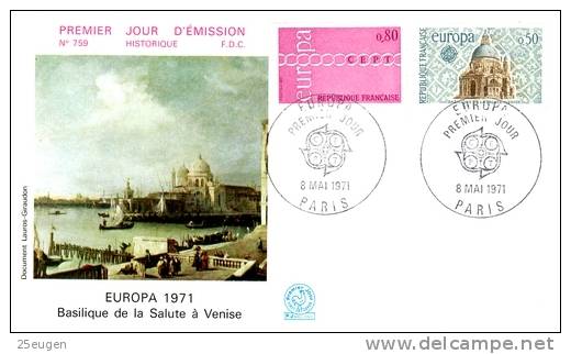 FRANCE  1971  EUROPA CEPT FDC - 1971