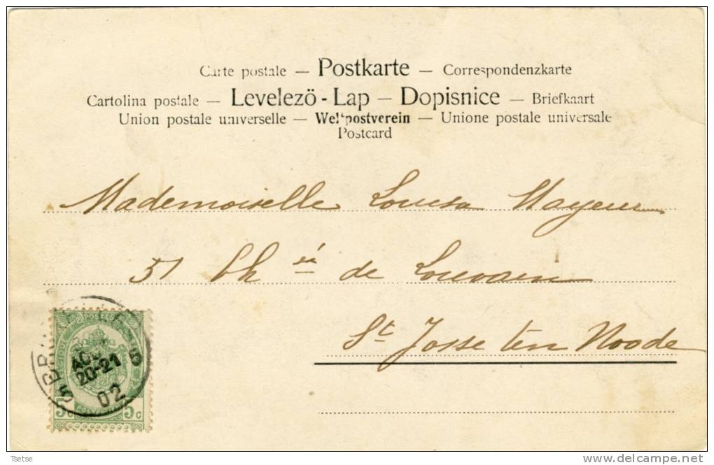 Carte Représentant Un Billet De 500 Francs Belge - 1902 ( Voir Verso ) - Monnaies (représentations)