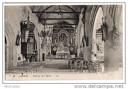 CPA 56 LARMOR - Interieur De L Eglise - Larmor-Plage