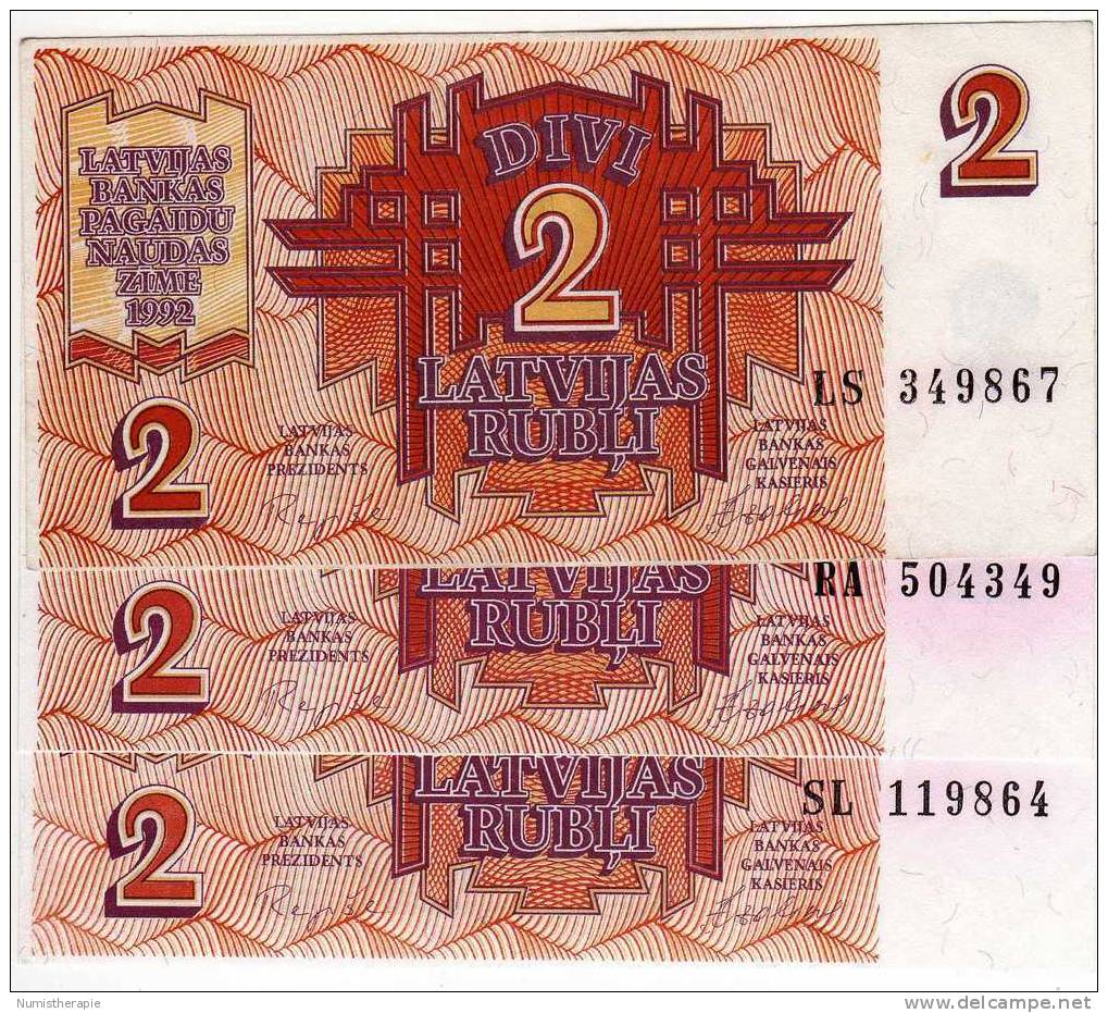 Lettonie Latvia : 2 Rubli 1992 UNC - Lettonie