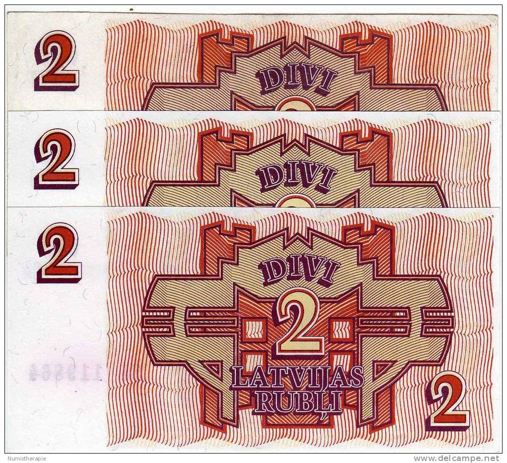 Lettonie Latvia : 2 Rubli 1992 UNC - Lettonie