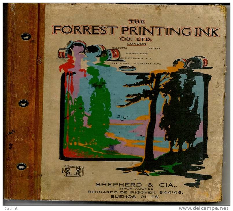 THE FORREST PRINTING INK - Old Catalogue FINE PRINTING INKS - HARD COVER, IN GOOD CONDITION, ILLUSTRATED WITH 60 PAGES - Other & Unclassified