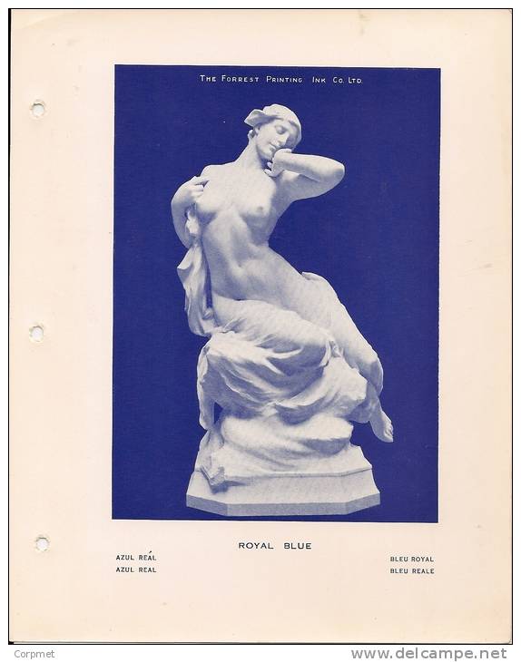 THE FORREST PRINTING INK - Old Catalogue FINE PRINTING INKS - HARD COVER, IN GOOD CONDITION, ILLUSTRATED WITH 60 PAGES - Autres & Non Classés