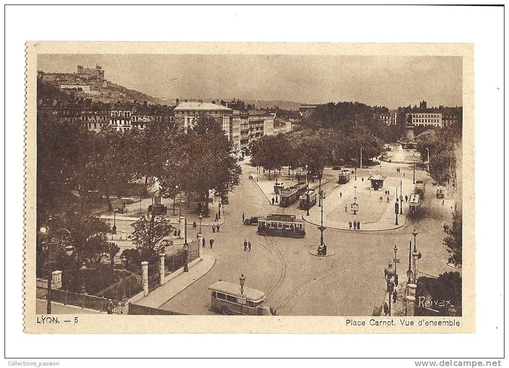 Cp, 69, Lyon, Place Carnot, Vue D'Ensemble, écrite - Autres & Non Classés