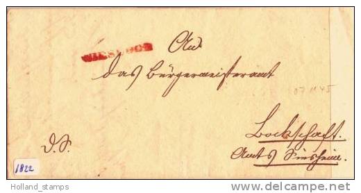 HANDGESCHREVEN BRIEF Uit 1845 Van WIESLOCH Naar LOCH ?? DUITSLAND (1822) - Prephilately