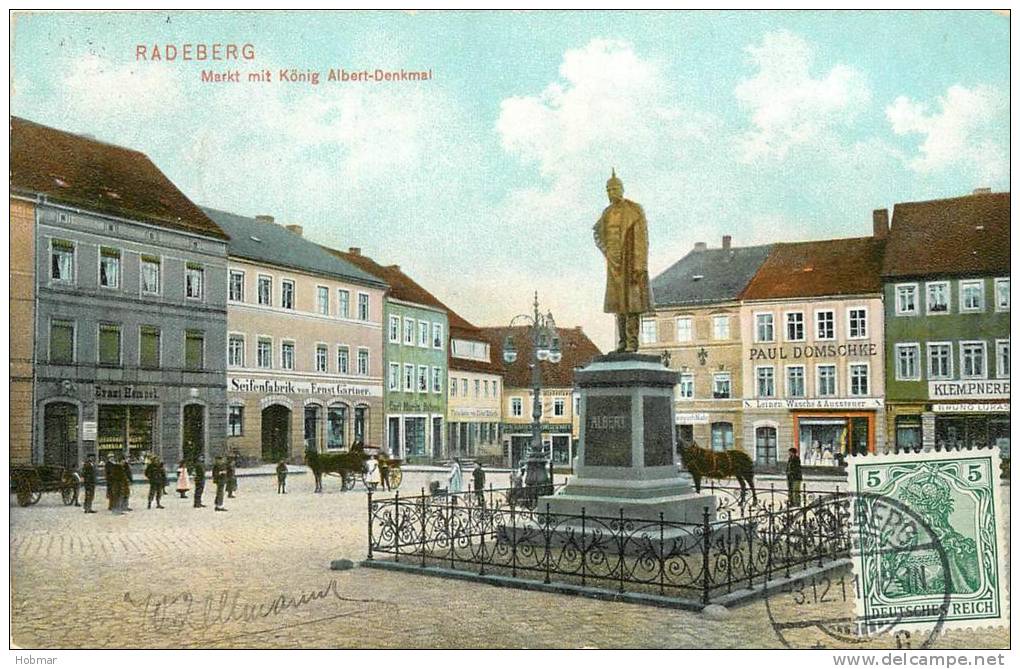 Germany Deutschland Radeberg Markt Mit Konig Albert-Denkmal - Radeberg