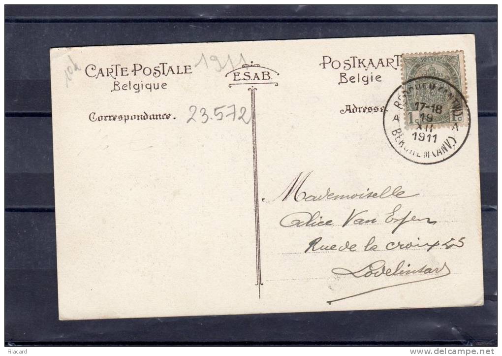 23572   Belgio, Berchem,  Porte  Du  Chemin  De  Fer,  VG  1911 - Altri & Non Classificati