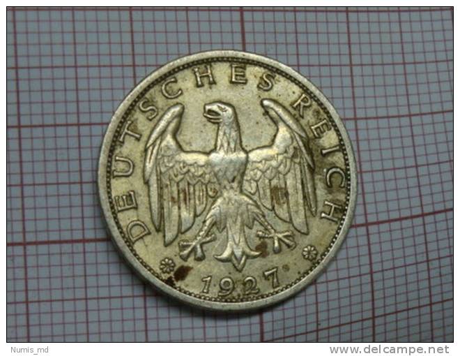 SELTEN : 1 Reichsmark 1927 J *VZ* (J319) SILBER - ARGENT - SILVER - 1 Mark & 1 Reichsmark