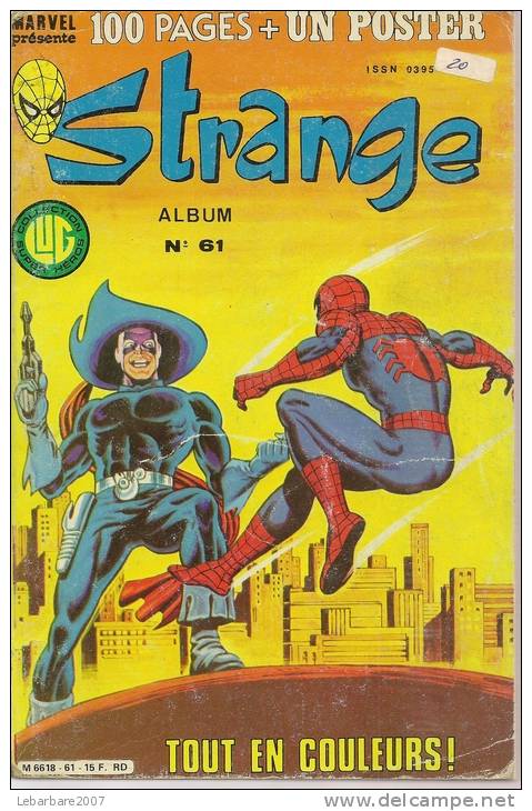 STRANGE  Reliure N° 61 ( N° 182 + 183 + 184 )  -   LUG  1985 - Strange