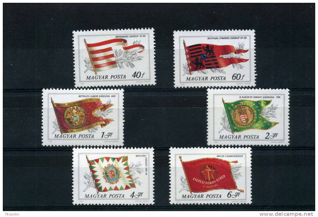 HONGRIE 2754/2759**  Drapeaux Historiques - Unused Stamps