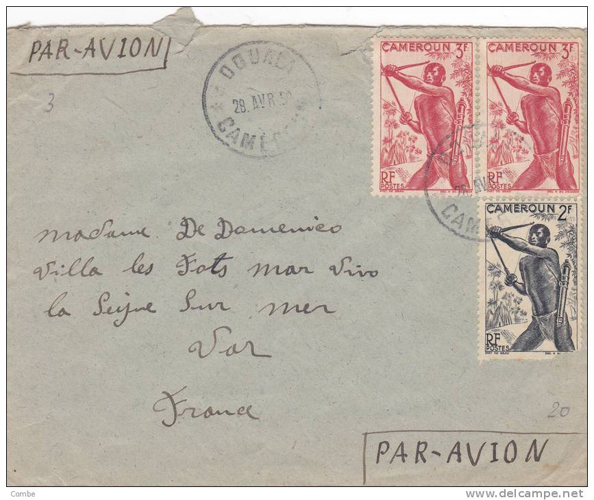 Belle Carte Cameroun, 1950,Douala Pour Var / 624 - Lettres & Documents